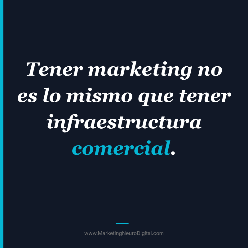 Infraestructura comercial: la diferencia entre tener marketing y tener sistema